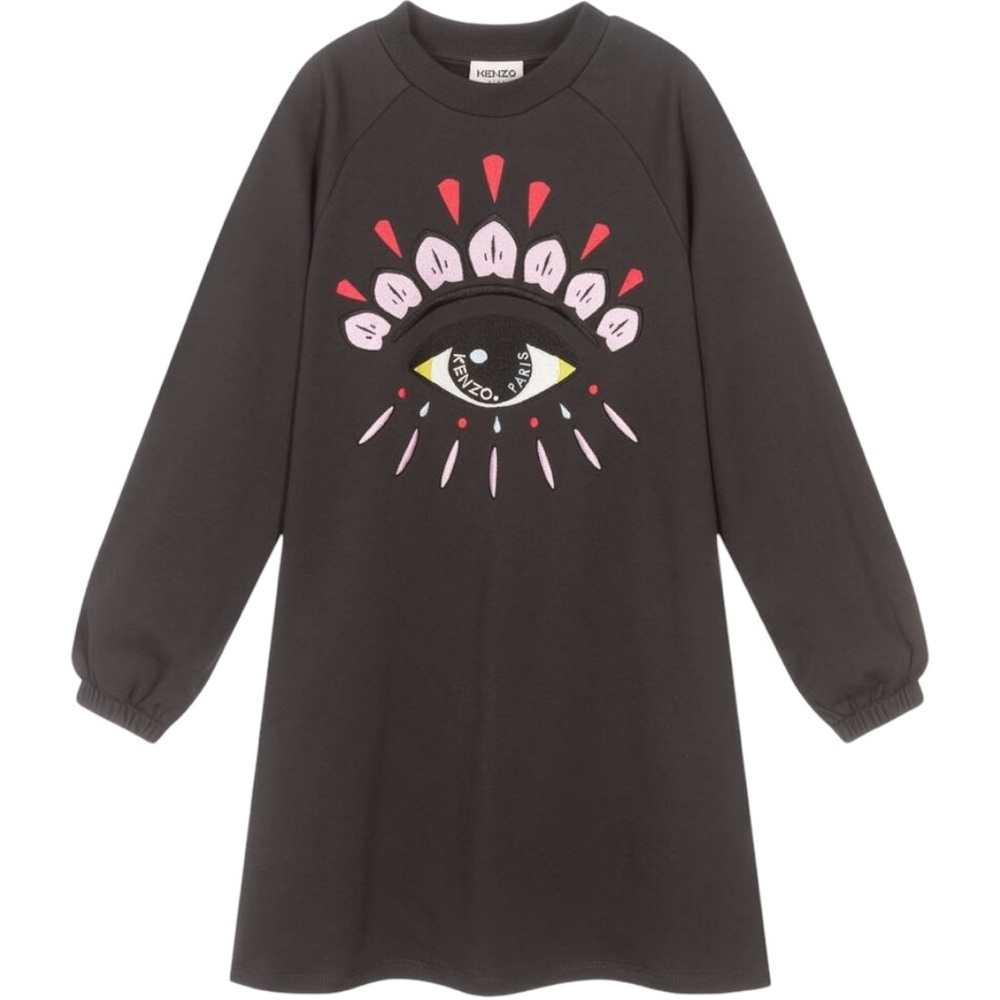 Kenzo Paris Girl’s Sweatshirt Dress All Seeing Eye Size 8